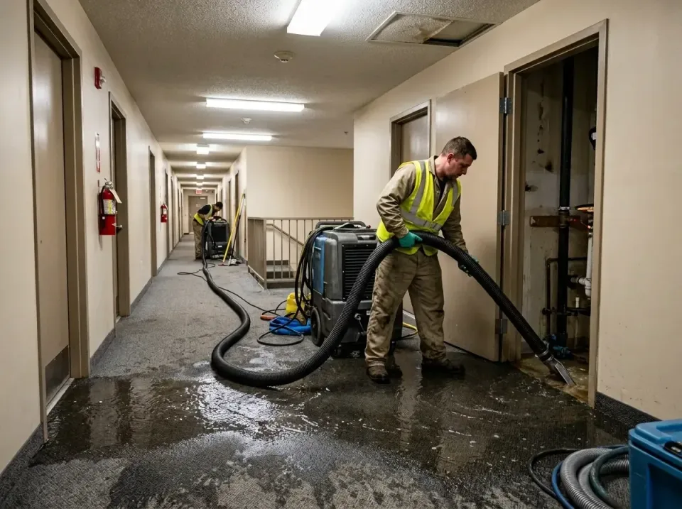 multi-unit-apartment-hallway-f-005 — frequently asked questions, Emergency Burst Pipe Water Extraction & Removal in Grovepor…